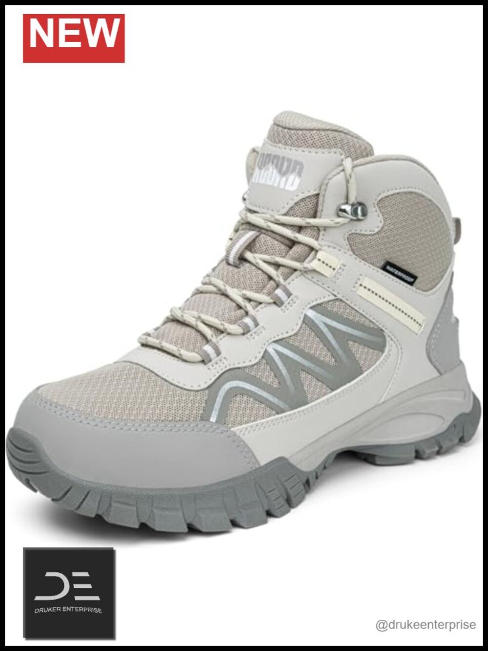 Waterproof Women's Hiking Boots Mid-Cut Lightweight Non-Slip Outdoor Trail Shoes